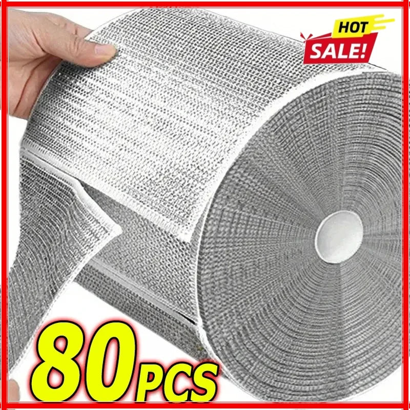 Double-Sided Steel Wire Magic Cleaning Cloths | Kitchen Scrub Rags Kitchen Cleaning Cloths Zpaxo
