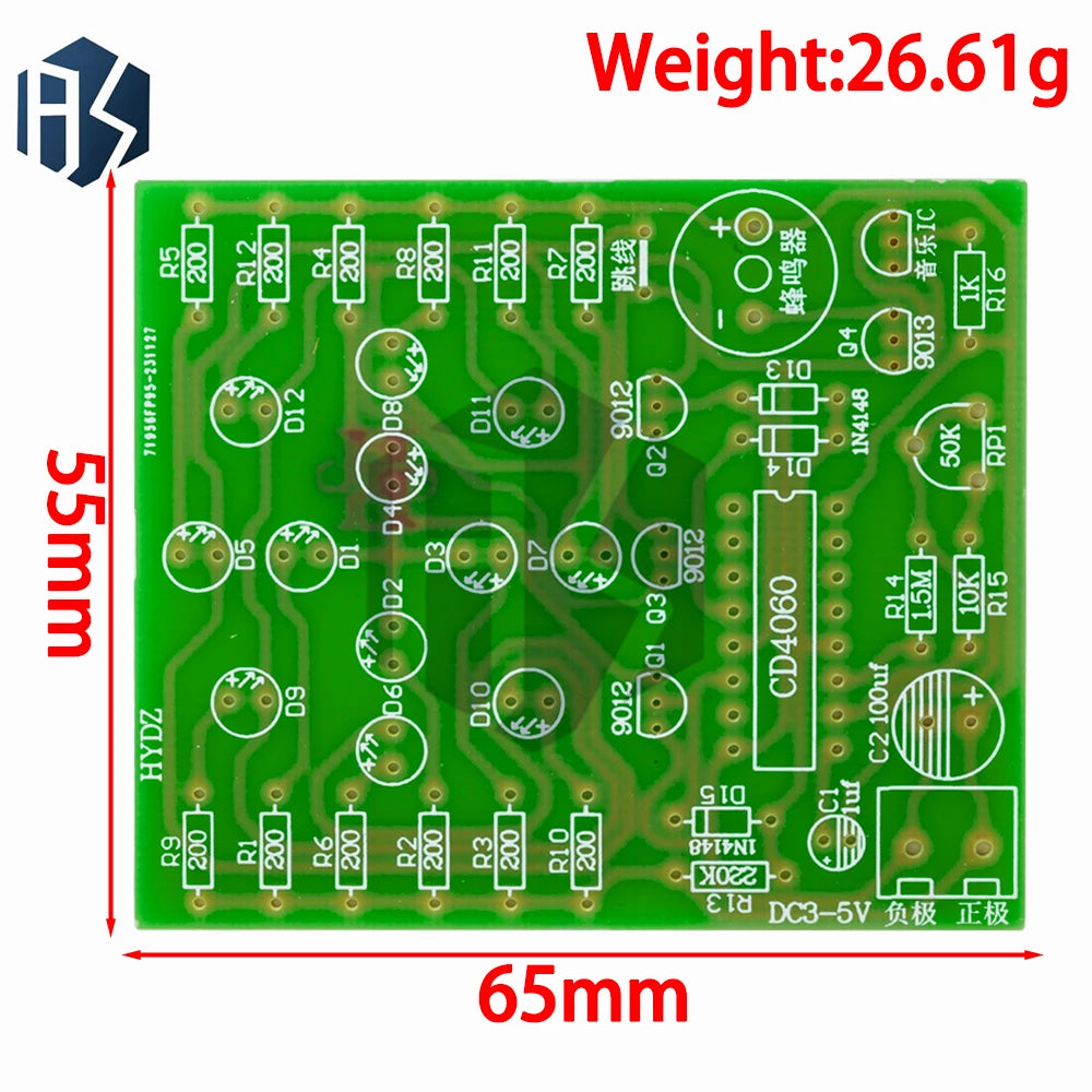 CD4060 Music-sync LED Flower Dream Lamp DIY Ideal Arduino Creative Zpaxo