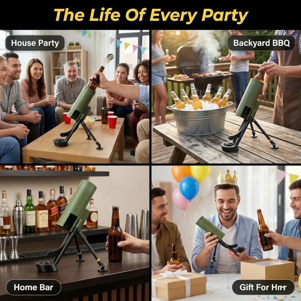 Beer Bottle Mortar Opener Cap Launcher Universal
