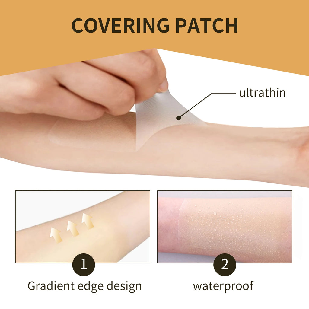 Waterproof Scar & Tattoo Cover Patches – Invisible Concealer Stickers Body Concealer Patches Zpaxo