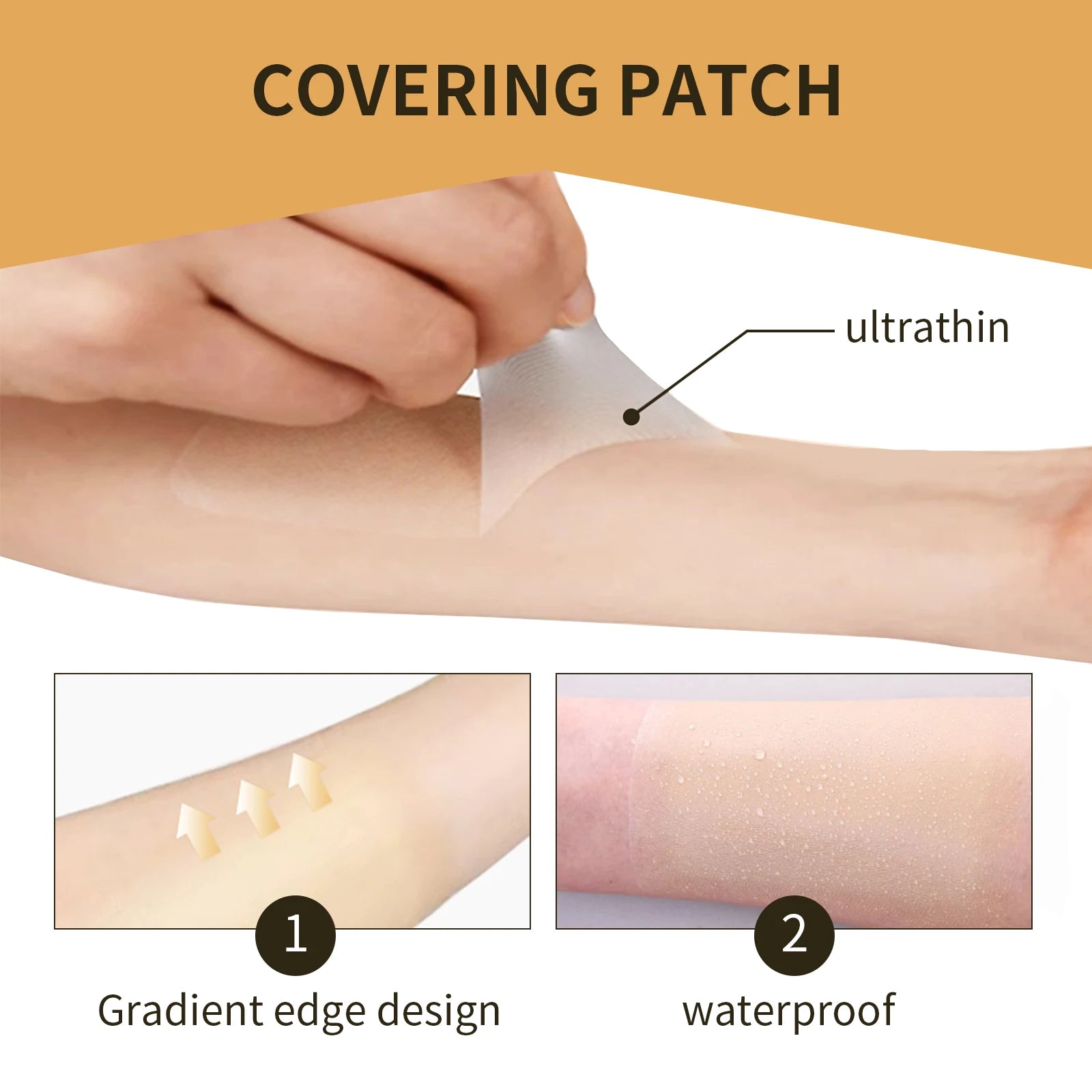 Waterproof Scar & Tattoo Cover Patches – Invisible Concealer Stickers Body Concealer Patches Zpaxo