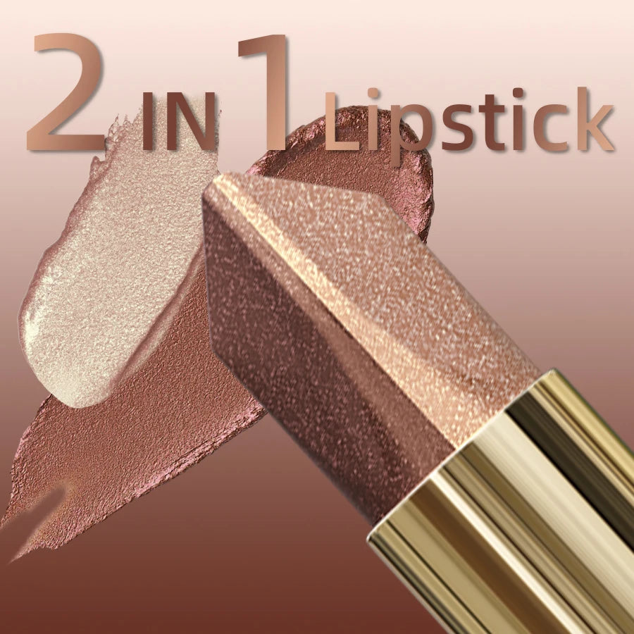 Two Eye Shadow Stick Velvet Shimmer Makeup Durable Waterproof