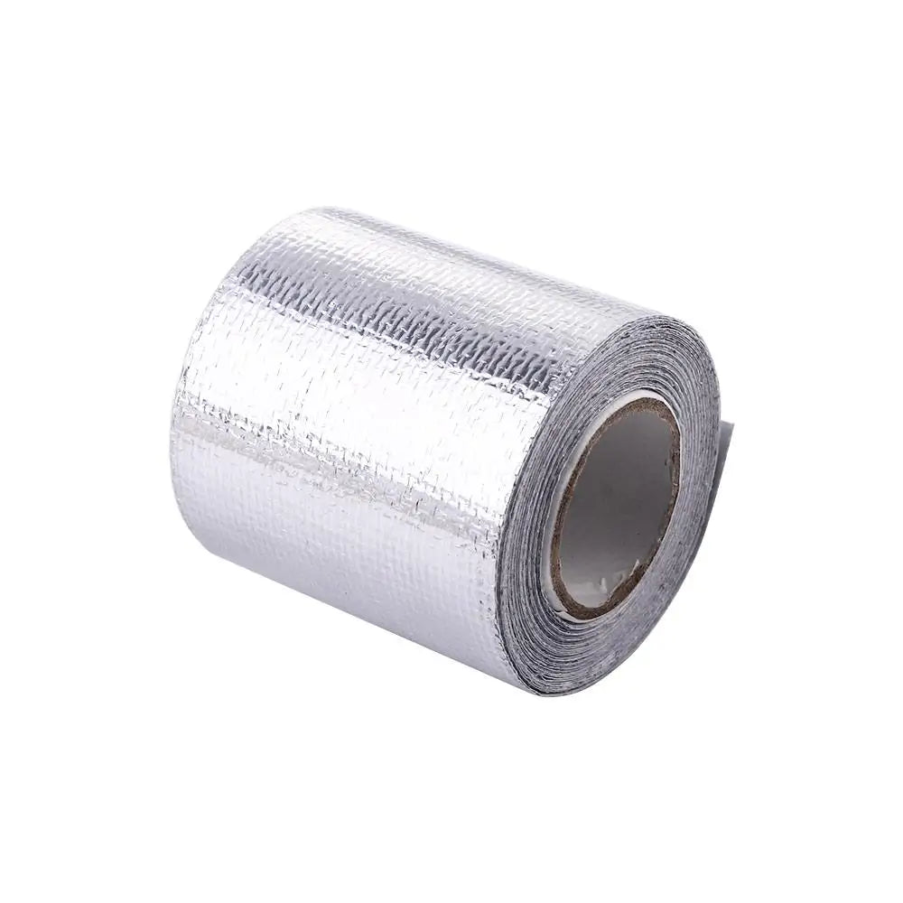 5M Exhaust Pipe Silver Protection Foil Tape Self-adhesive Sticker Zpaxo