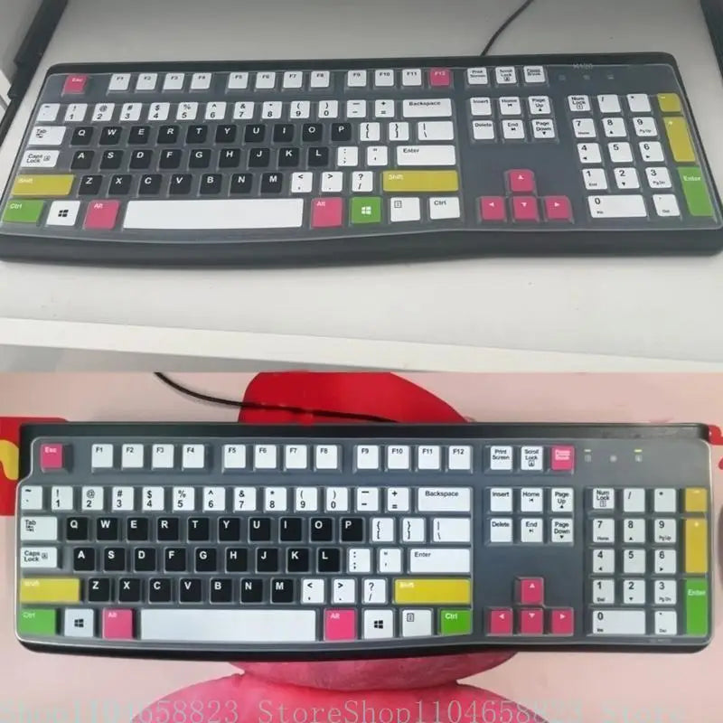 Dustproof Waterproof Transparent Silicone Keyboard Cover Skin Protectors for K120 MK120 Corded Keyboard Accessories Zpaxo