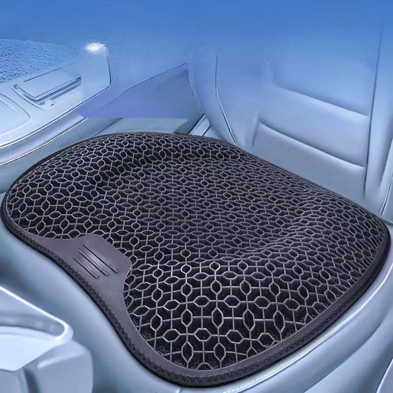 Gel Seat Cushion Universal Ergonomic Car Pad Crafted Breathable Zpaxo Polyester grey-new Four Seasons|Basic Function