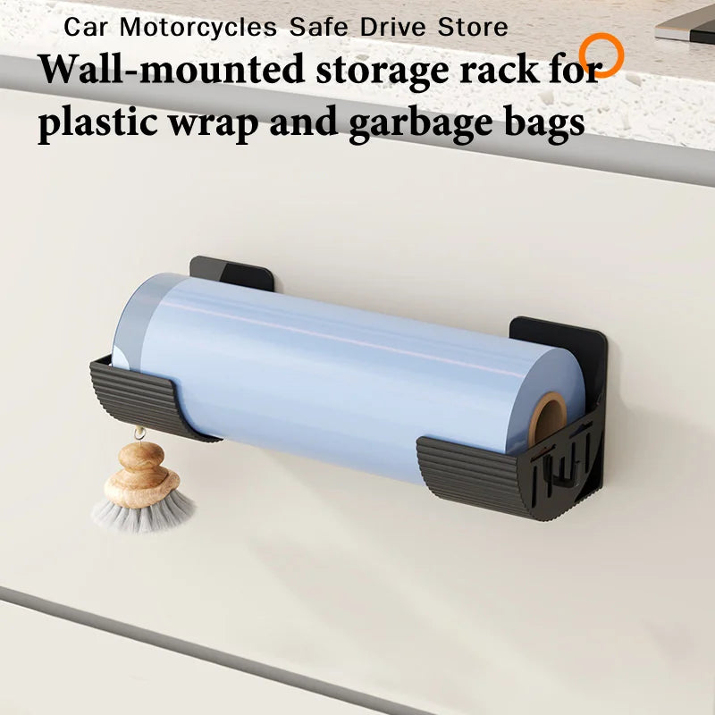 A2pcs No-drill Kitchen Storage Rack Multi-functional Fresh Film