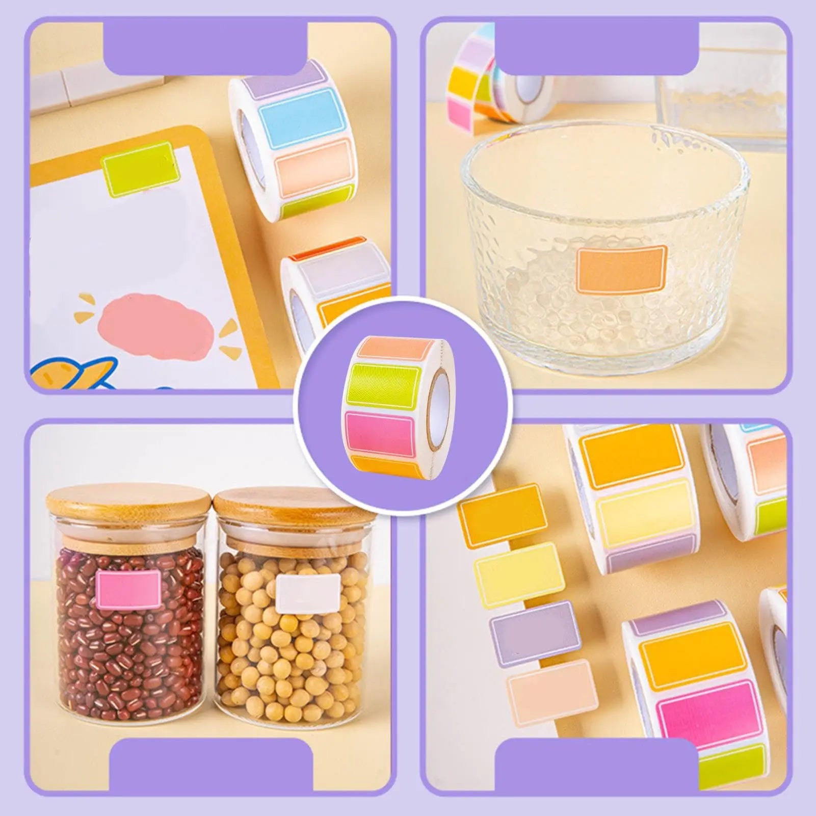 Waterproof Colored Labels Stickers Color-Coding Removable Labels Solid Colors Tags for Inventory Address File Classification Zpaxo