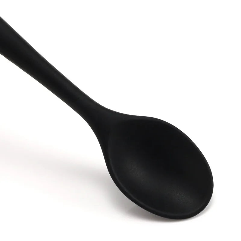 Hot Silicone Spoon Tableware Small Mixing Spoon Denser Salad Seasoning Denser Spoon Kitchen Small Tool Zpaxo