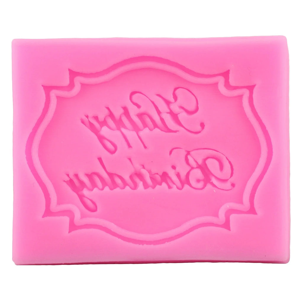 Candy Clay Chocolate Gumpaste Mould Happy Birthday Letter Form Silicone Mold DIY Cupcake Topper Fondant Cake Decorating Tools Zpaxo