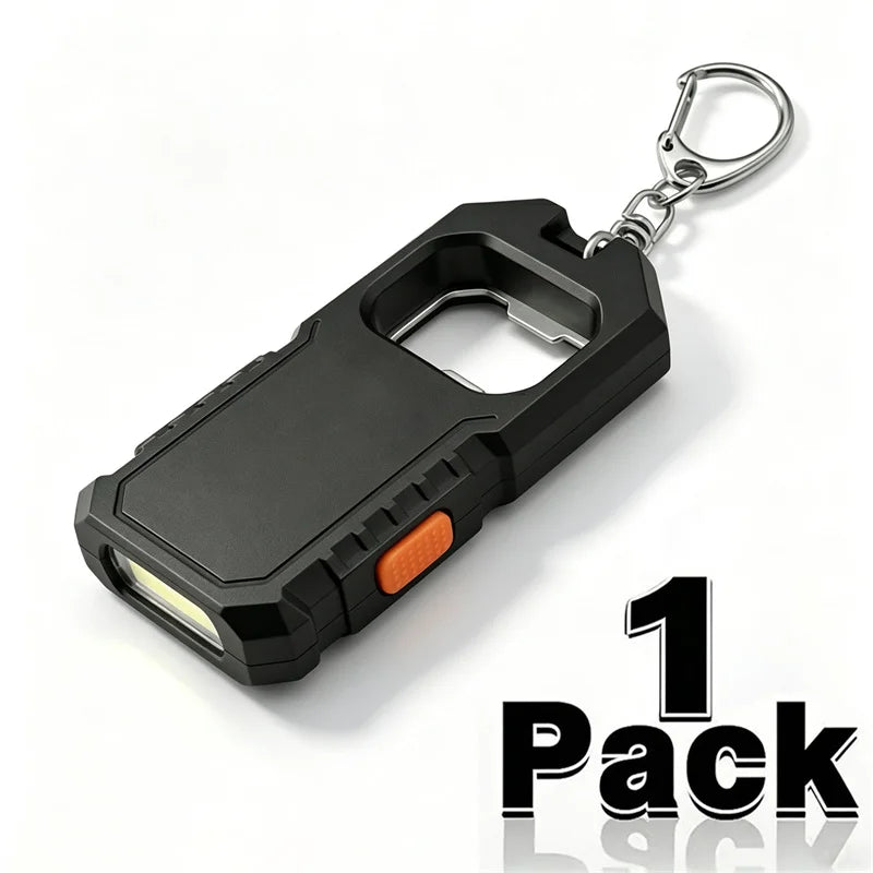Mini Rechargeable LED Keychain Flashlight – 3 Modes & Bottle Opener Keychain Flashlight Zpaxo 1PCS