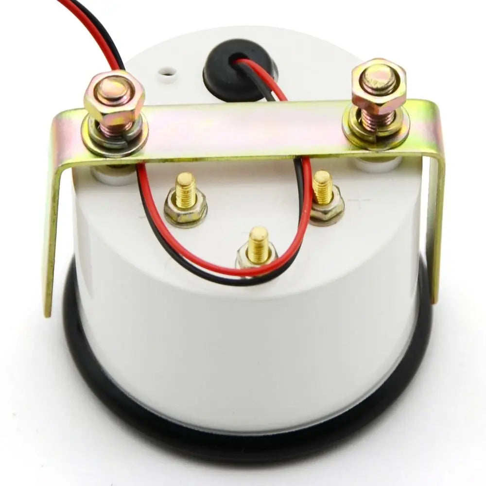 Waterproof 2 Fuel Level Gauge Black Rim White LED Light Car Meter Zpaxo
