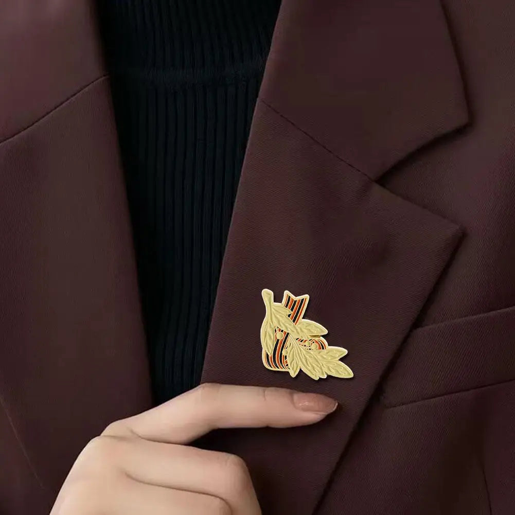 St. George Ribbon Enamel Pin Brooch – Victory Day Memorial Badge Enamel Pin Brooch Zpaxo