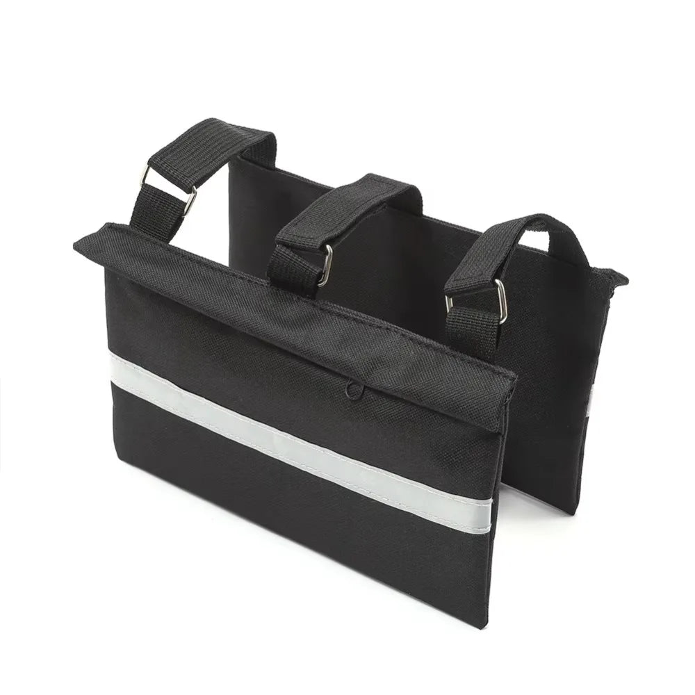 Reflective Strip RV Sewer Weight Bag Heavy Duty Waterproof Hose Support Device Hose Support 600D Oxford Cloth Drain Weight Bag Zpaxo Black