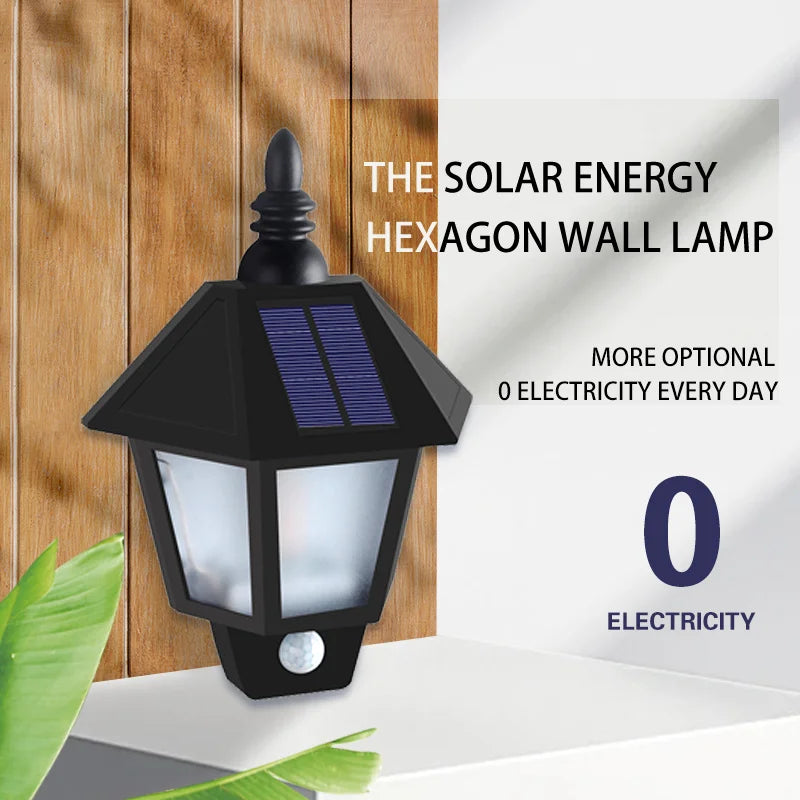 Solar Flame Wall Lights Sensor Flickering Outdoor Waterproof Security Zpaxo