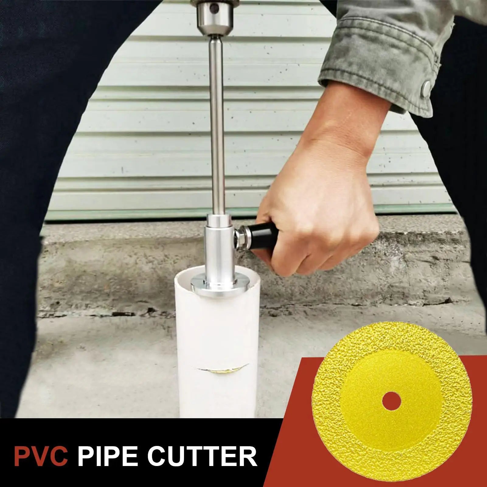 Internal PVC Pipe Cutter Adjustable PVC Pipe Inside Cutter Drill Attachment Anti-Slip Hose Cutting Tube Machine for Repair Zpaxo