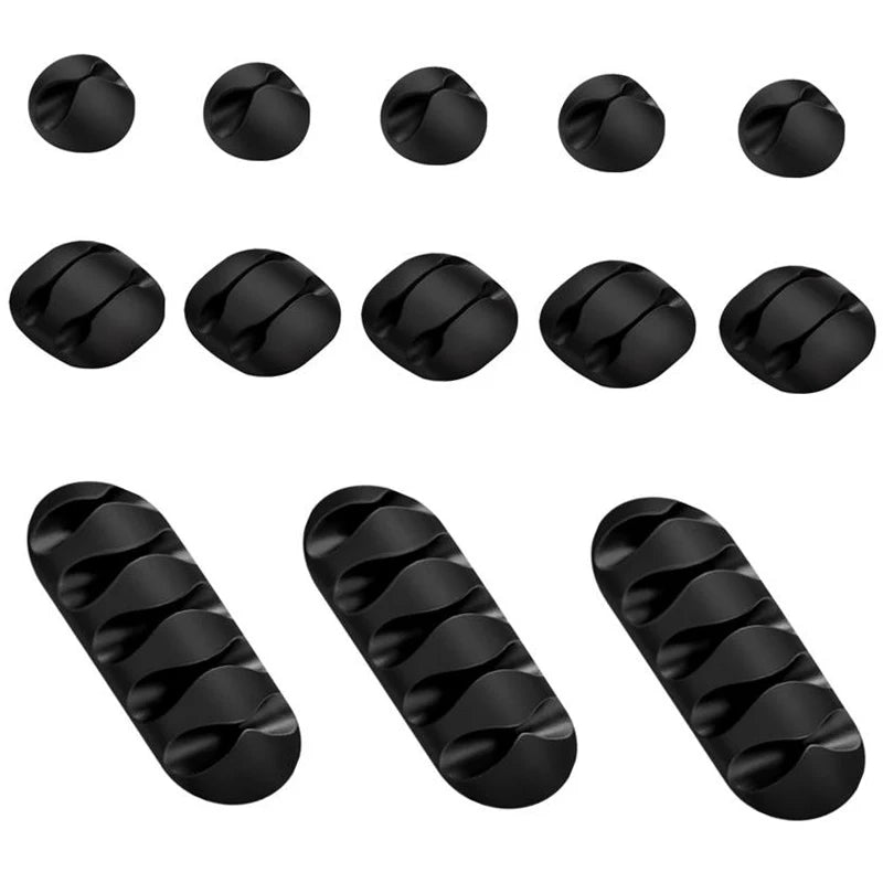 USB Cable Clip Winder Organizer Round Charger Cord Desk Tidy Zpaxo