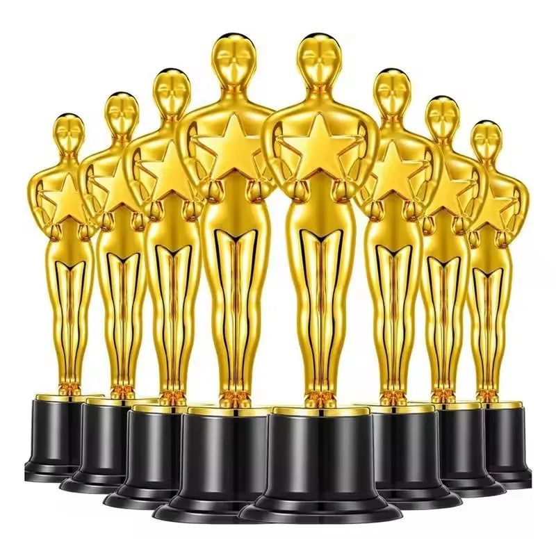 Five-pointed Star Little Golden People Trophy Gold Award Games Awards