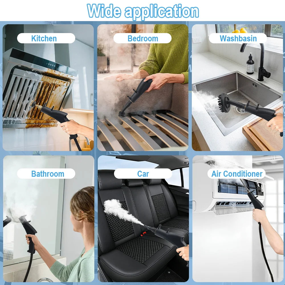 Portable Handheld High Pressure Steam Cleaner Household Multifunctional Steam Cleaning Machine Kitchen Hood Air Conditioner Car Zpaxo