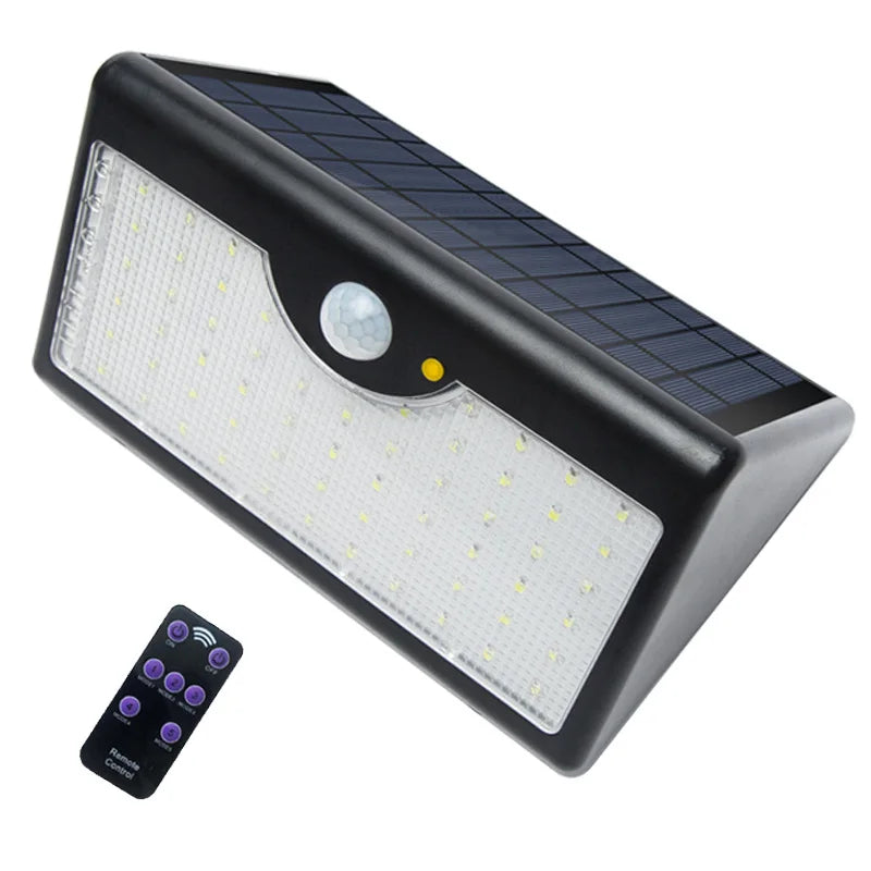 1300LM Bright Solar Wall Light Outdoor Waterproof Motion Sensor 60 Zpaxo Black Shell white light