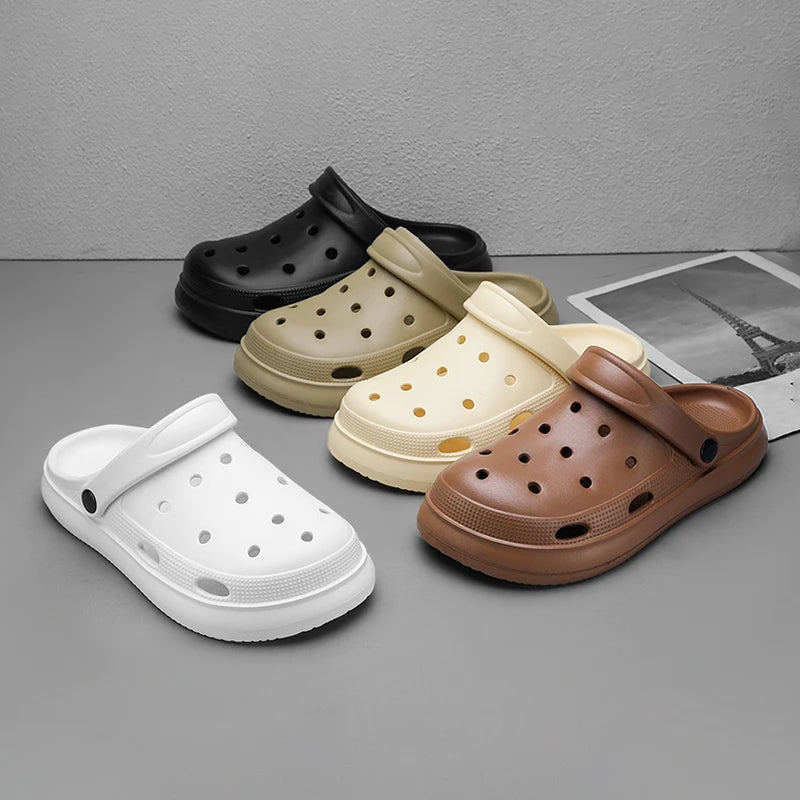 Men's Summer Hollow Out Closed Toe Non-slip Soft Sandals Unisex