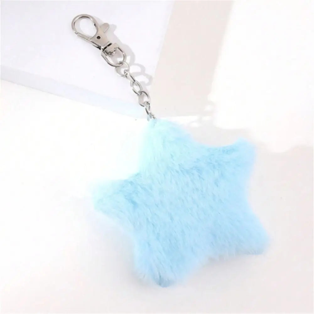 Lovely Furry Star Doll Plush Pendant Pompom Five-pointed Pentagram Zpaxo