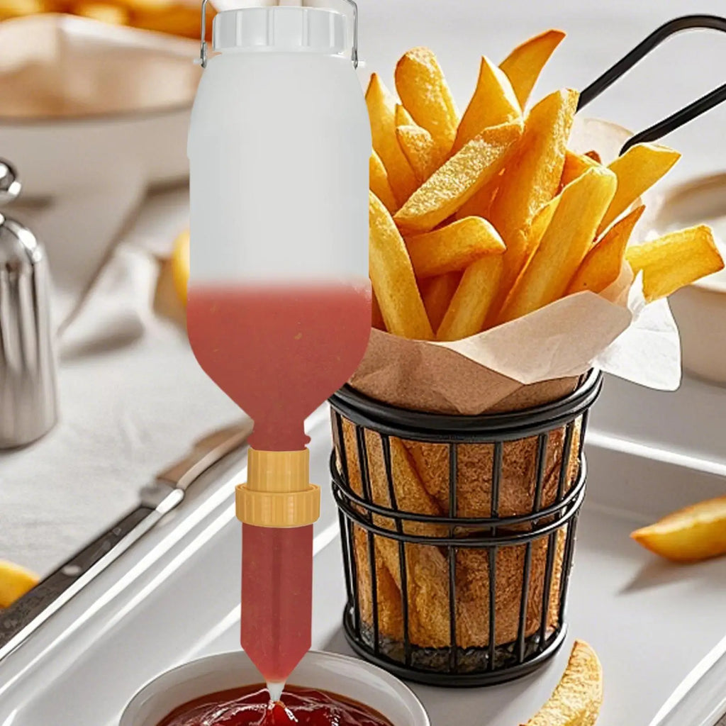 Sauce Bottle Squeezy Condiment Bottles 2.5L Large Capacity Hangable Seasoning Container for Ketchup Mayonnaise Red Sauce Jam Zpaxo