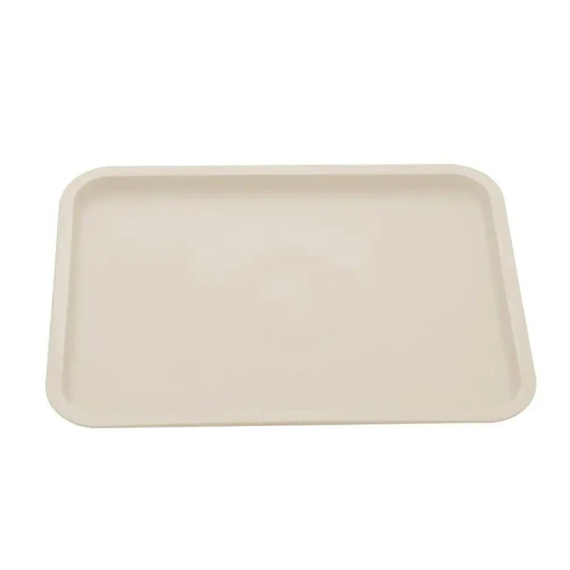 Household Kitchen Fruit Dessert Tray Rectangular Pallet Nordic Plastic Food Serving Tray Multiple Colors Storage Tray Zpaxo Khaki