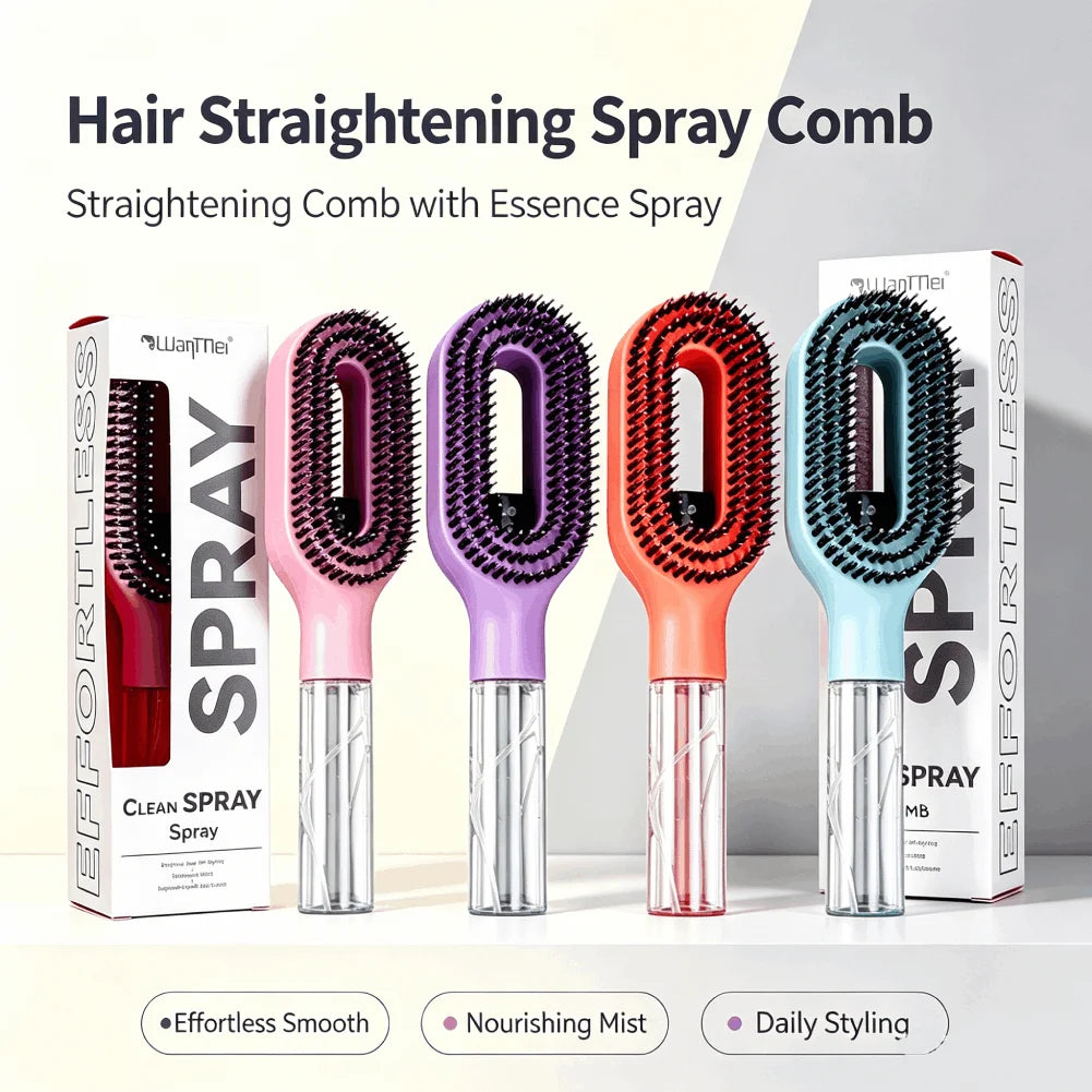 Anti-Static Spray Bottle Comb – Portable Wet & Dry Hair Comb Hair Styling Comb Zpaxo