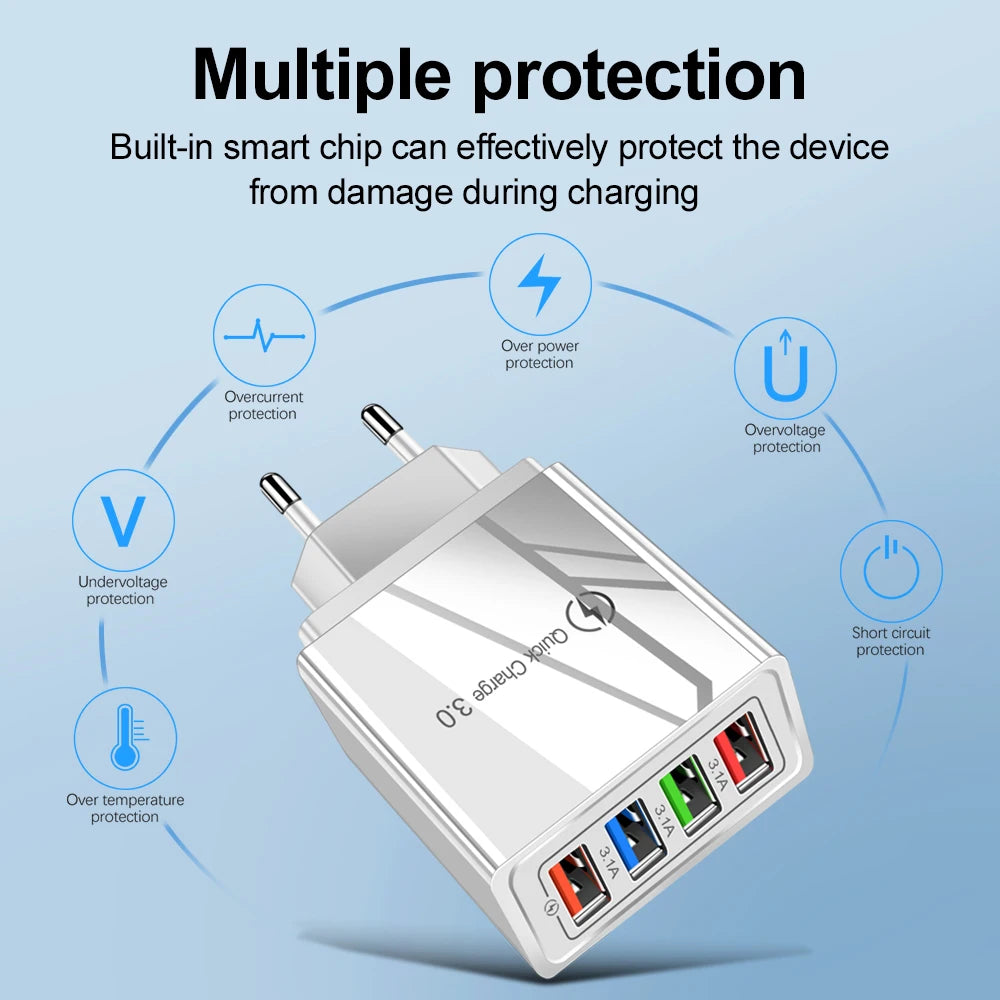 Iphone 14 USB Charger Quick Charge 3 0 Samsung Xiaomi Mi Tablets