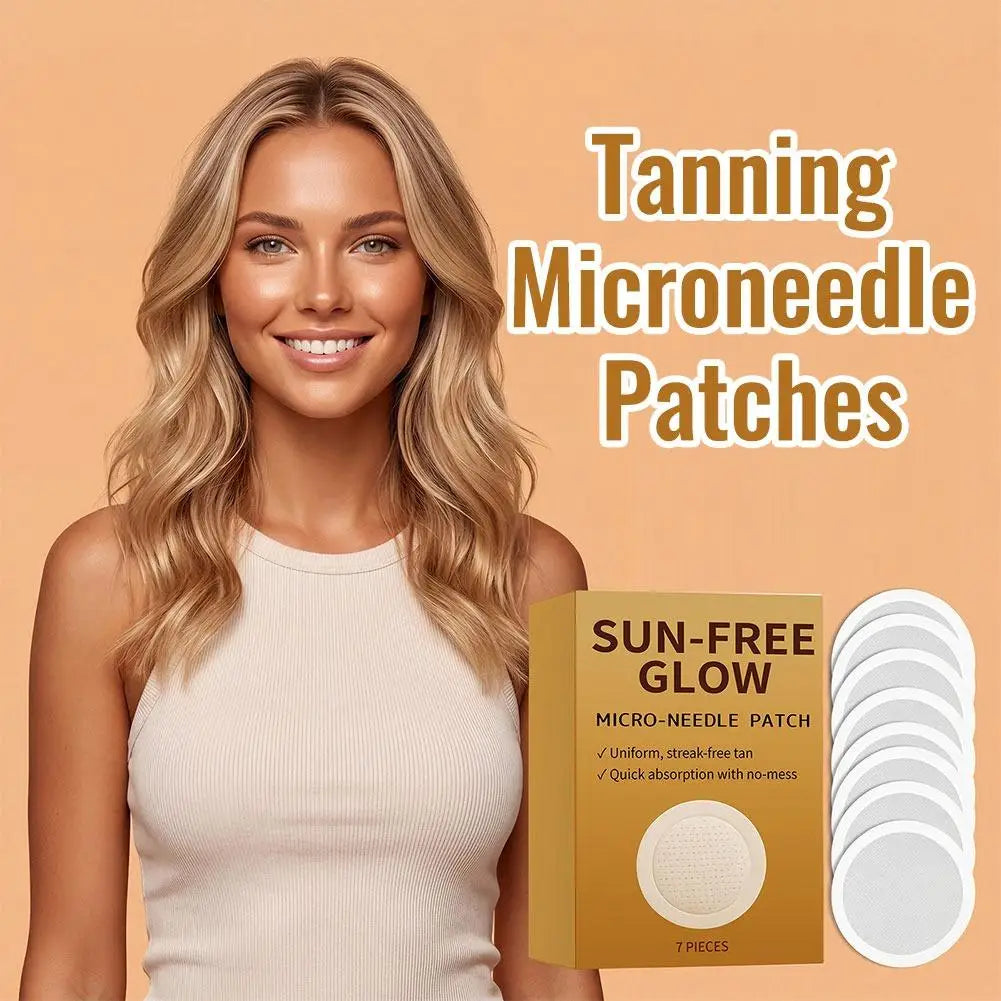 7-Piece Sunless Tanning Patches | Safe Micro-Needle Body Care Self Tanning Patches Zpaxo
