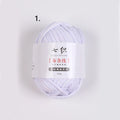 100g/Roll Metallic Crochet Yarn Imitation Leather Shiny Crochet Yarn Fabric Yarn for Knitting T-Shirt Bag Craft Zpaxo White