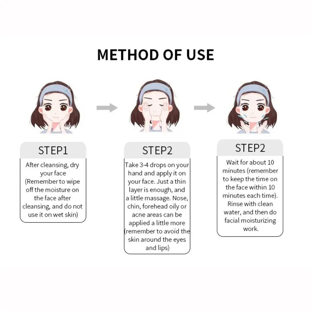 Skin Care AHA Hydroxy Acid Facial Essence Clean Pores Moisture Zpaxo