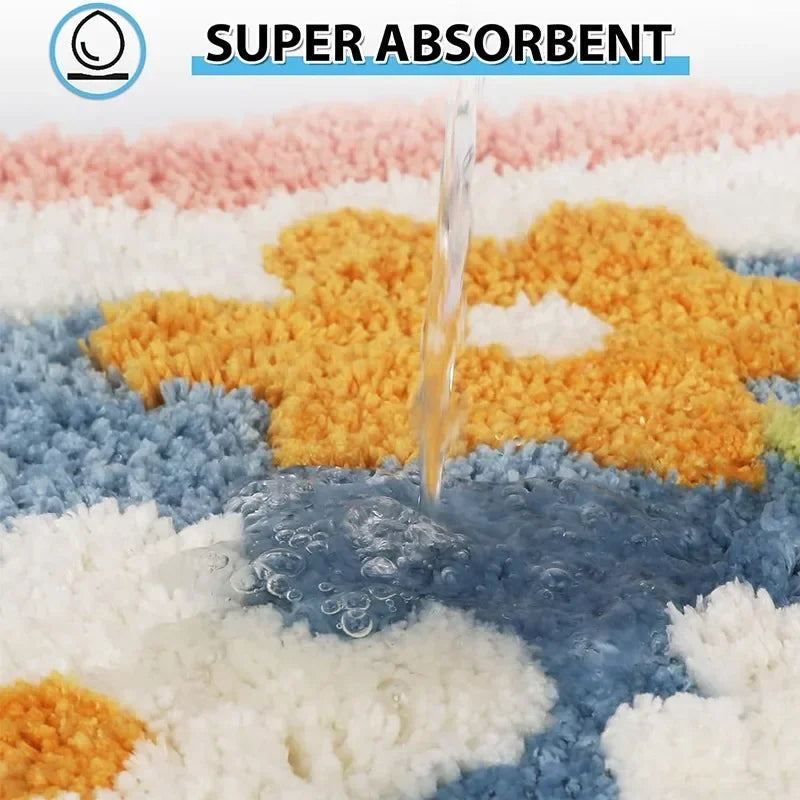 Bath Mat Extra Soft Absorbent Non-slip Plush Shaggy Carpet Machine
