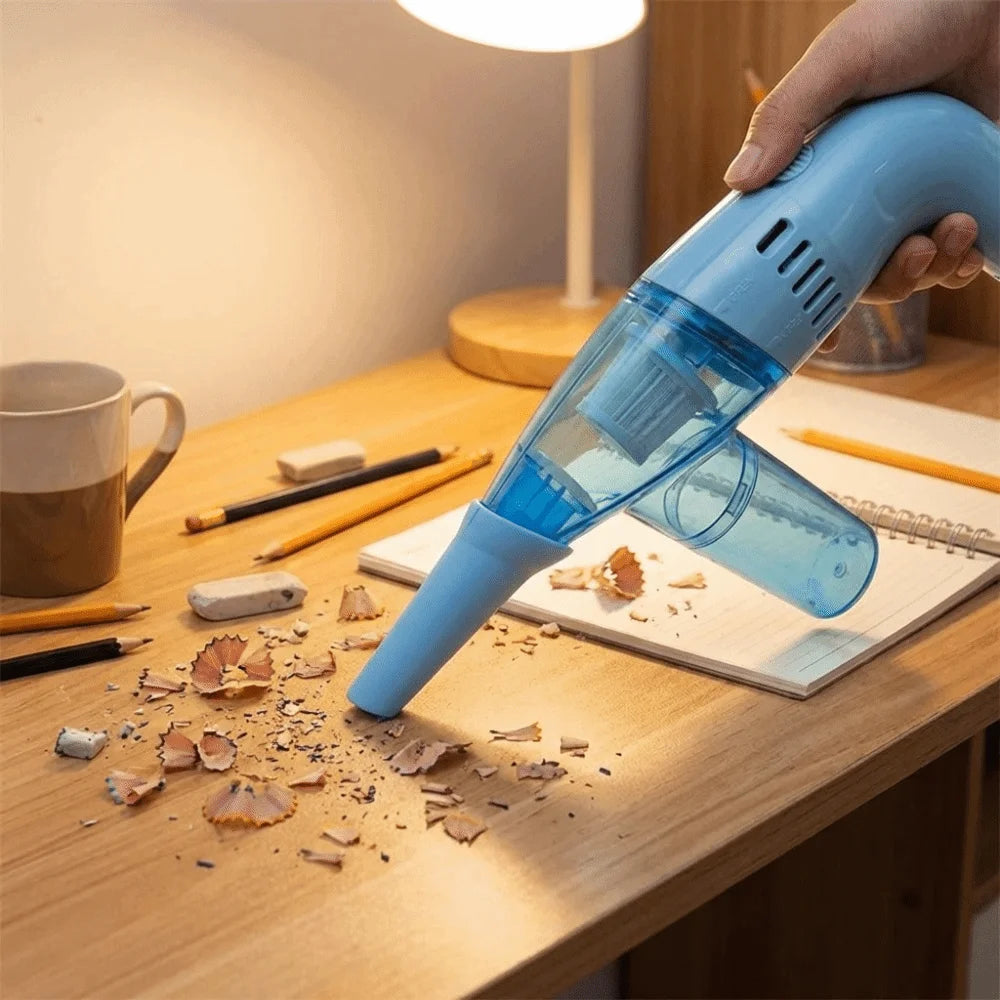 Compact Design Mini Handheld Vacuum Cleaner Strong Suction Power Rechargeable Battery Portable Dust Collector Lightweight Zpaxo