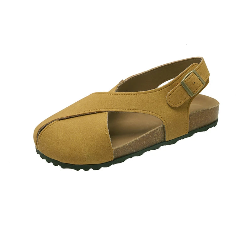 Women's Sandals Flat Low Heeled Sneaker Casual Gladiator Barefoot Zpaxo YELLOW 40