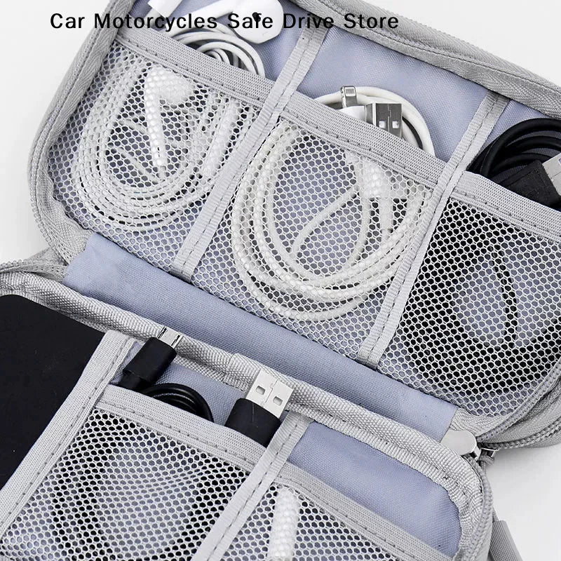 CMMultifunctional Digital Bag Data Cable Headphones Hard Drive Power