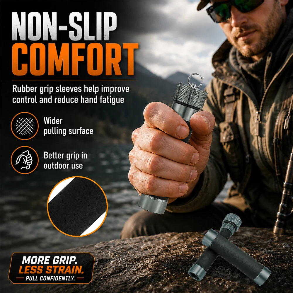2-in-1 Fishing Line Puller Tool Alloy Material Durable Gear Zpaxo