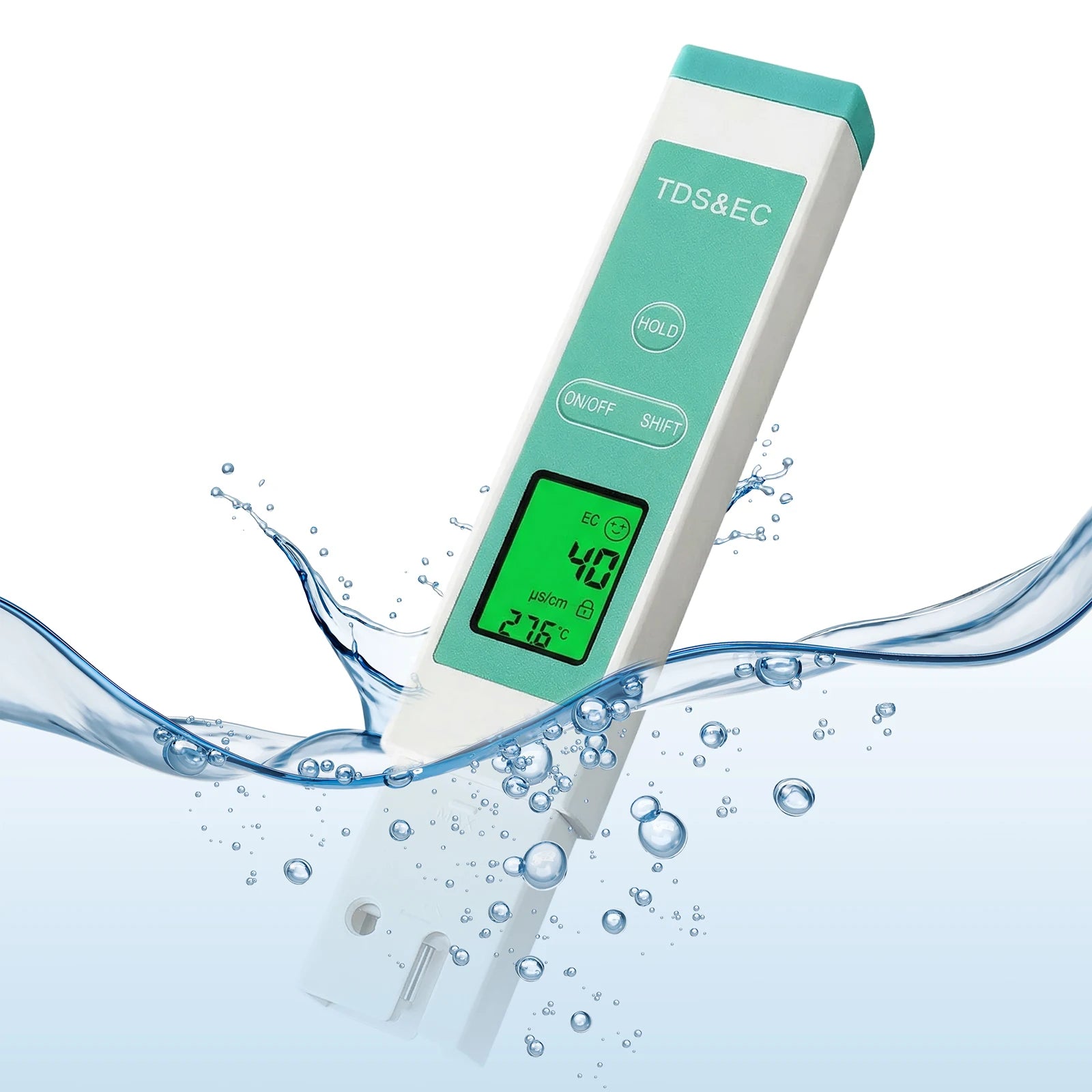 Smart Backlight Water Tester LCD Digital TDS Testing Pen Temperature