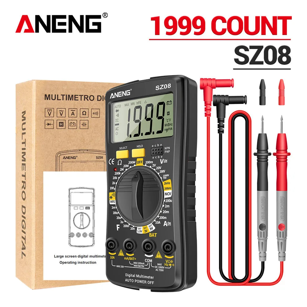 ANENG SZ08 Portable Digital Voltage Current Resistance Capacitance