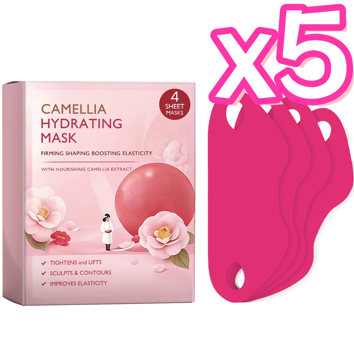 V-Line Chin Lifting Mask – Firming Face Slimming Bandage 4 Pcs Chin Lifting Face Mask Zpaxo 4pcs in boxed x 5pcs