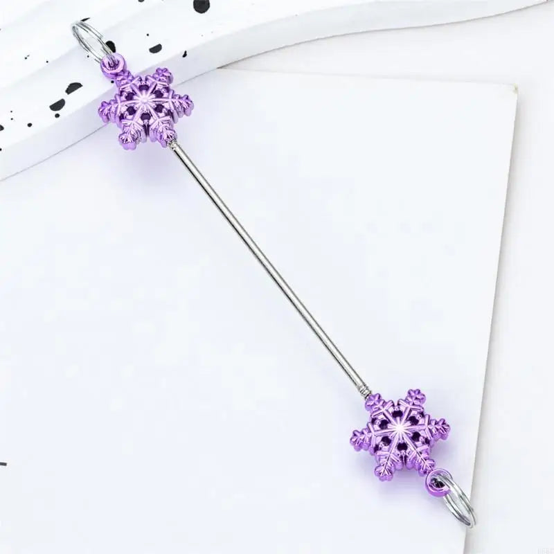 6 Metal Snowflake Ornament DIY Bead Crafts Christmas Tree Holiday