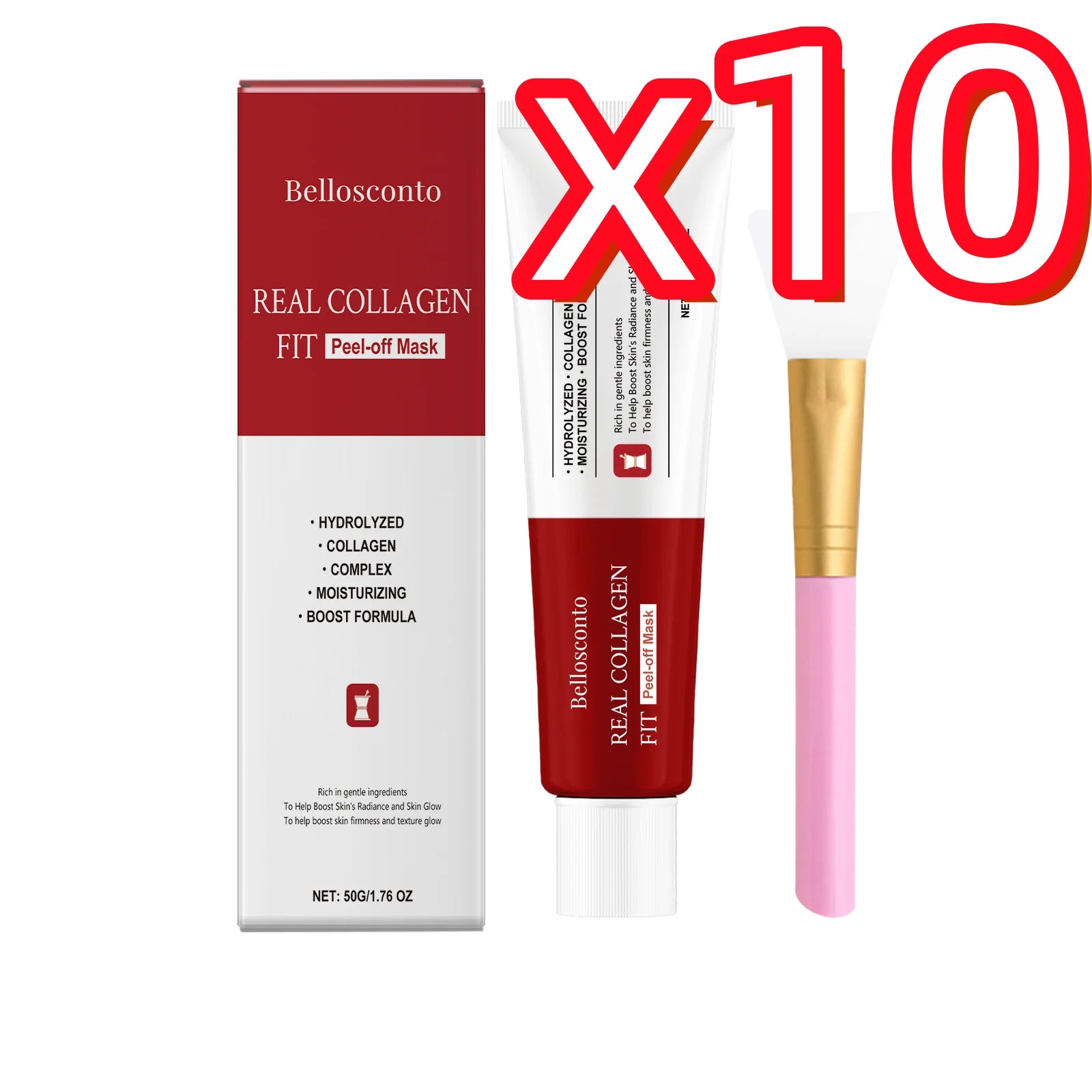 Collagen Peel Off Mask – Blackhead Removal & Skin Brightening Peel Off Face Mask Zpaxo 1set Boxed x 10