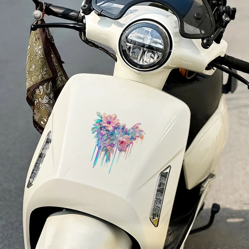 Reflective Vinyl Car Decal – Dopamine Fluid Paint Design