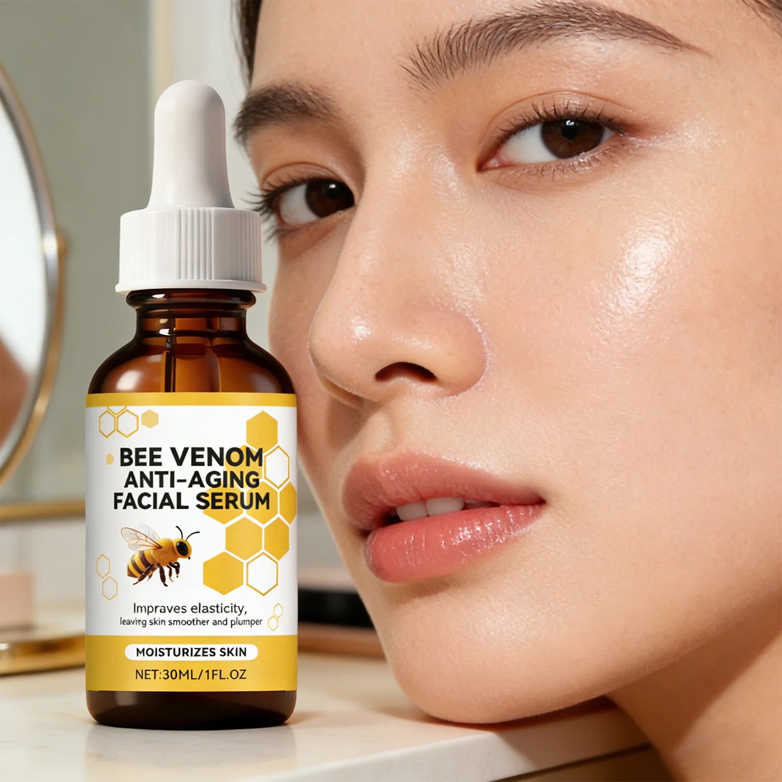 Bee Venom Facial Serum Anti Aging Firming Lift Winter Skincare Moisturizing Repairing Holiday Special New Year Beauty Box 30ml Zpaxo