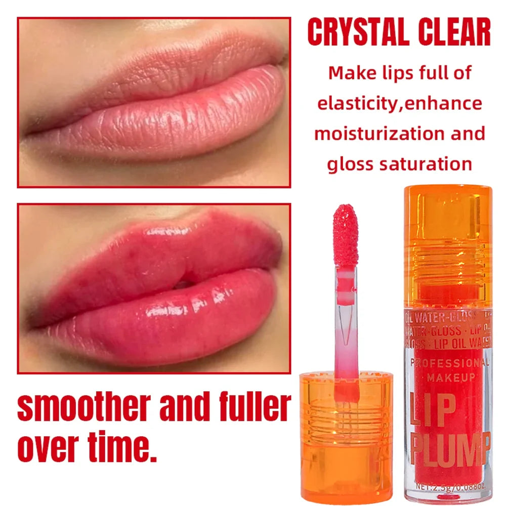 Cherry Plump Lip Oil – Moisturizing Lip Gloss Serum, Long-Lasting Waterproof Volume & Shine, Non-Sticky, Unisex, Holiday Makeup Zpaxo