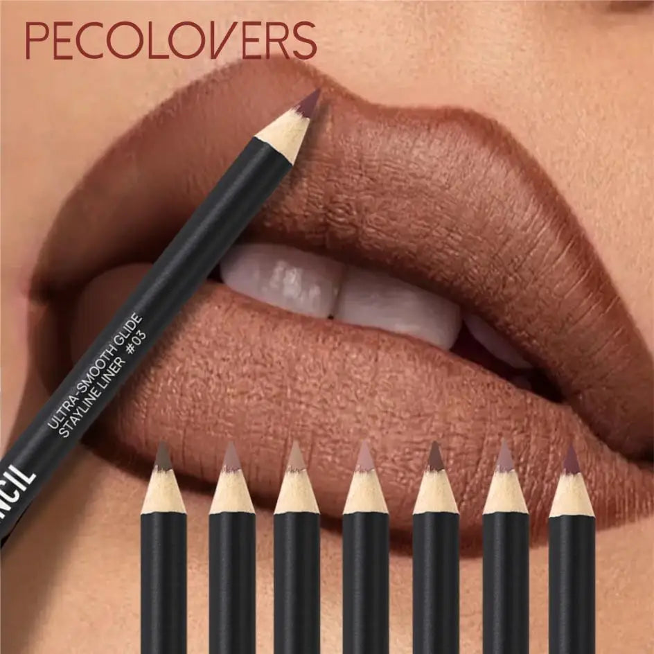 Velvet Matte Lip Liner Pencil ,Long-Lasting, Water Lip Liners, Resistant, Natural Finish Zpaxo