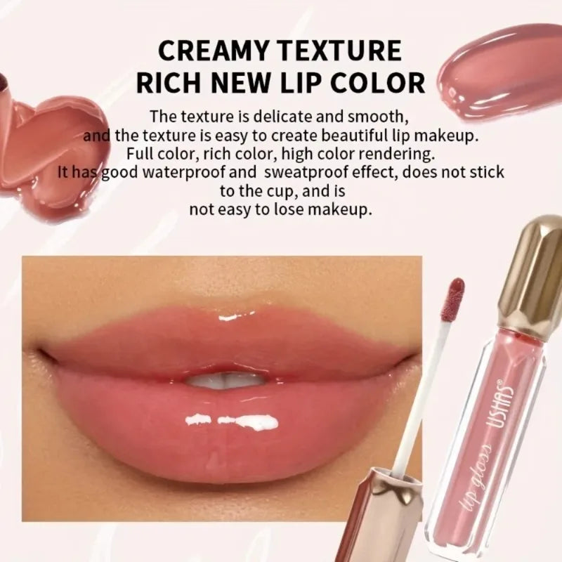 Mirror Pearl Lip Gloss Waterproof Long Lasting Moisturizing Lipstick