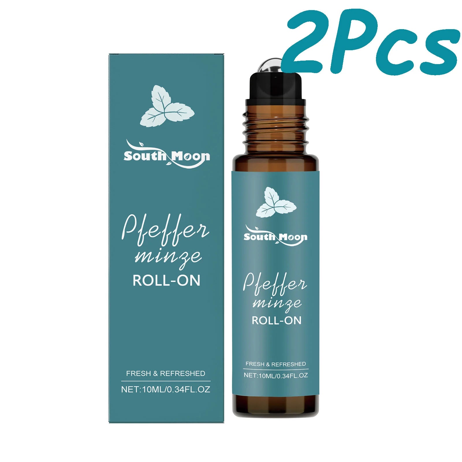 Peppermint Roll-On Essential Oil | Portable Fragrance & Massage Essential Oil Roll-On Zpaxo 20ml Boxed 10ml