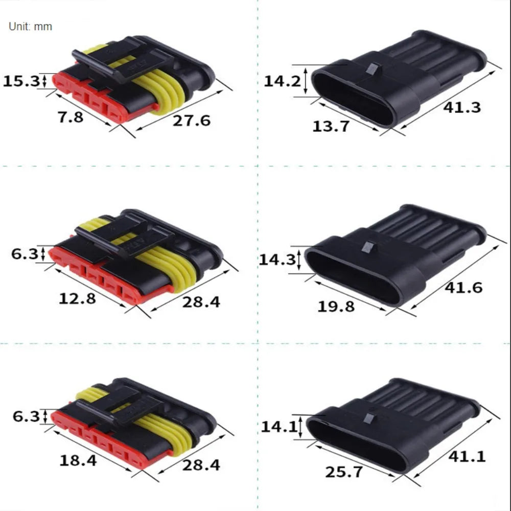 4 5 6 Way Male Female Wire Harness 1P 2P 3P 4P 5P Adapter Electrical Zpaxo
