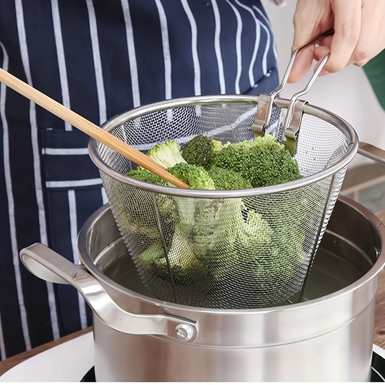 Multi Functional Stainless Steel Lo Mein Scoop Deep Fried Mesh